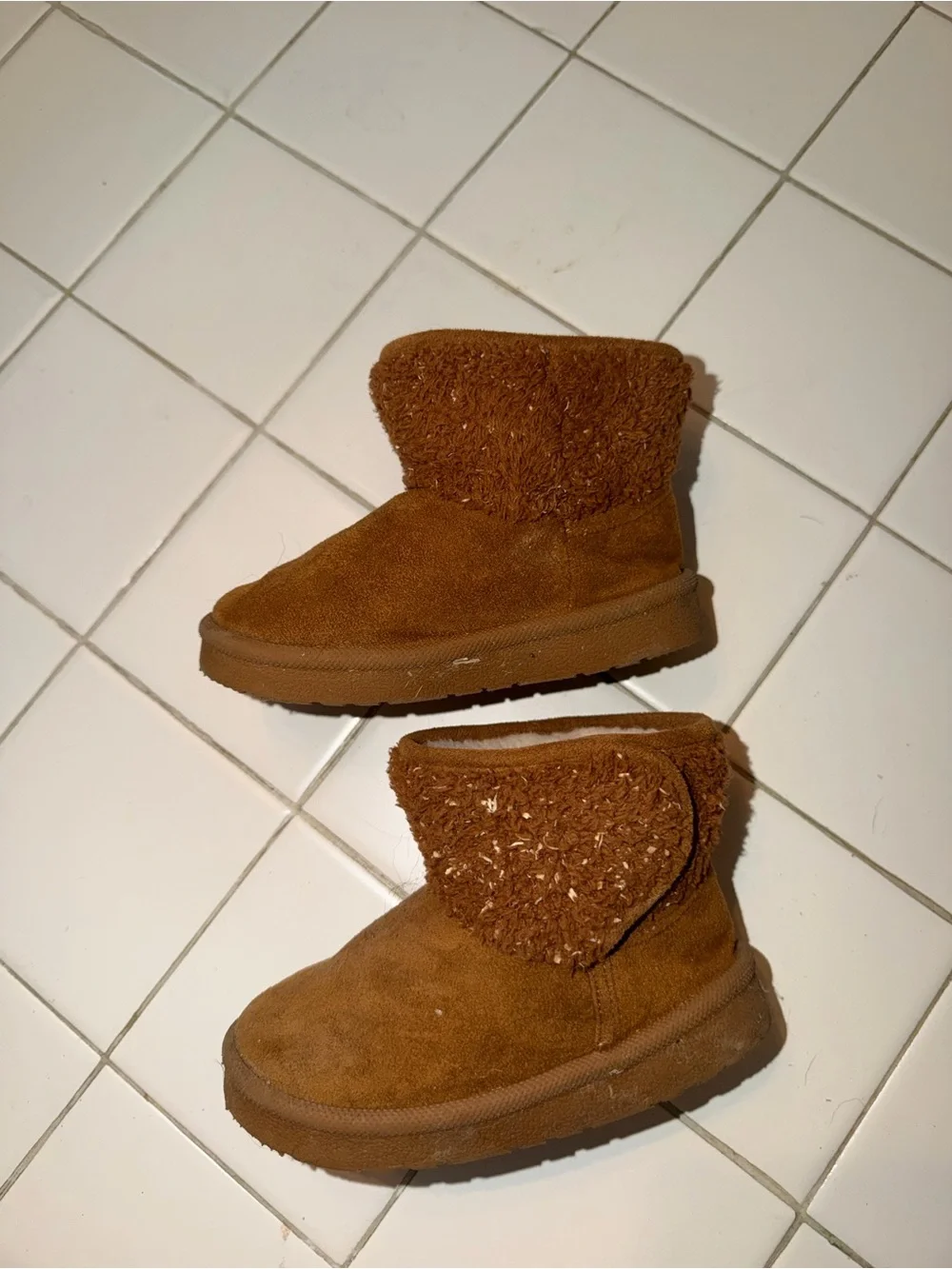 Kids Ankle Boots toddler winter warm furry shoes holiday casual outdoor travel